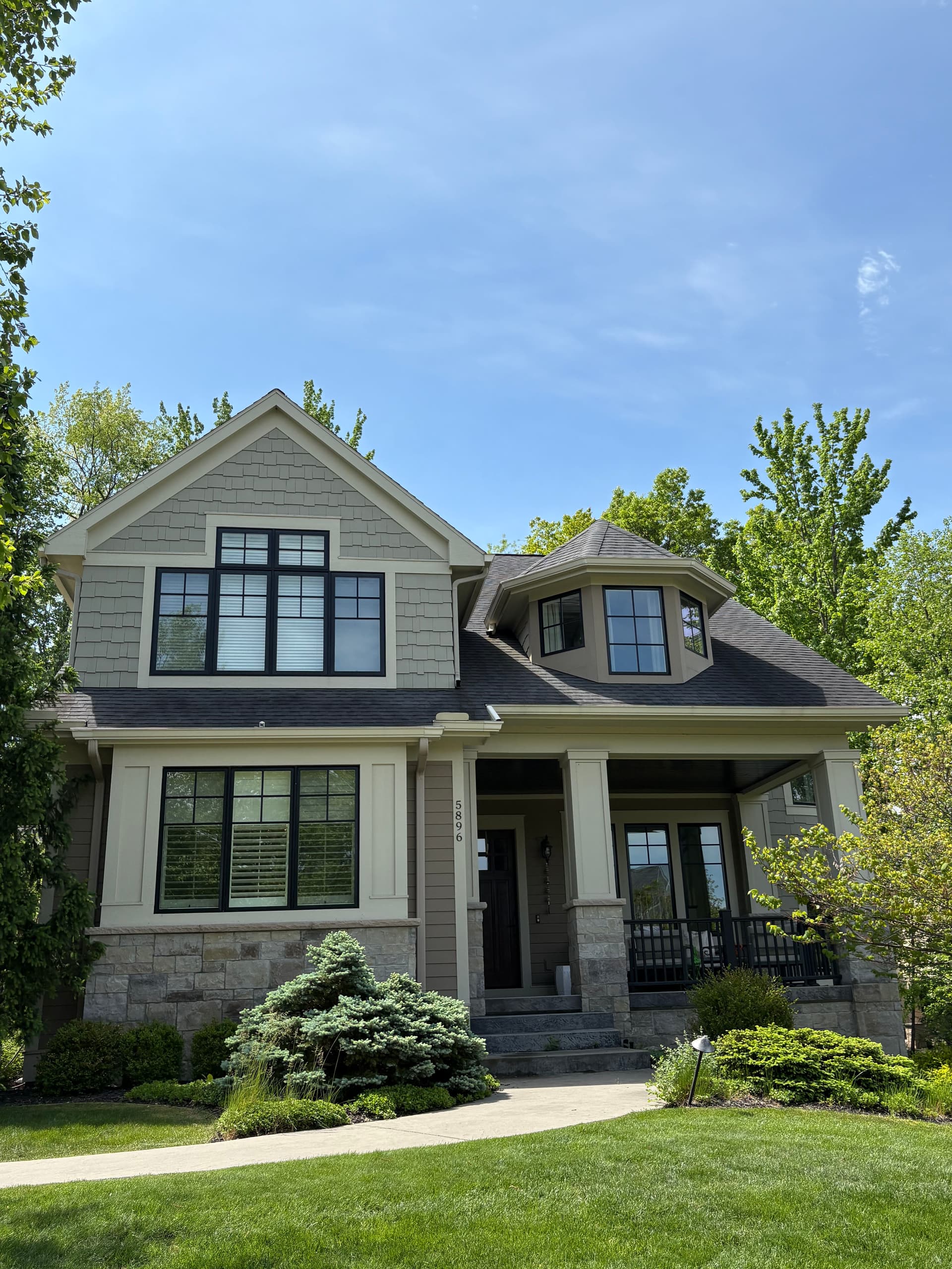 Exterior Window Cleaning on a Stunning Forest Hills Home image